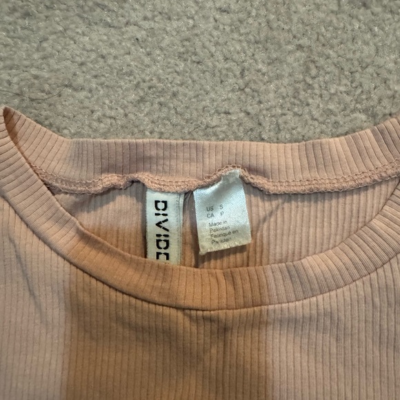 Divided Ribbed Pink T-Shirt - Picture 2 of 3